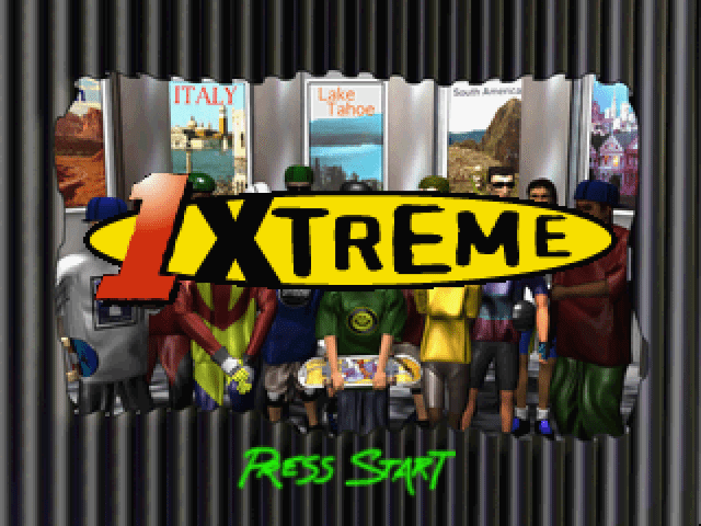 1Xtreme title screen for Playstation